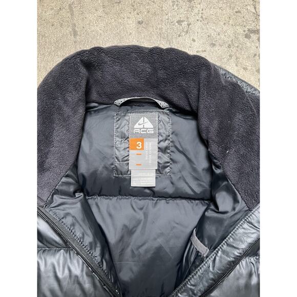Nike ACG Outer Layer 3 Size L Womens Black 3/4 Zip Down Packable Puffer 800 Fill - Picture 4 of 15